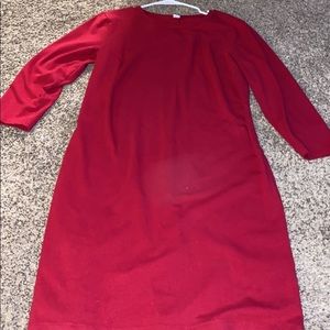 Red long sleeve dress